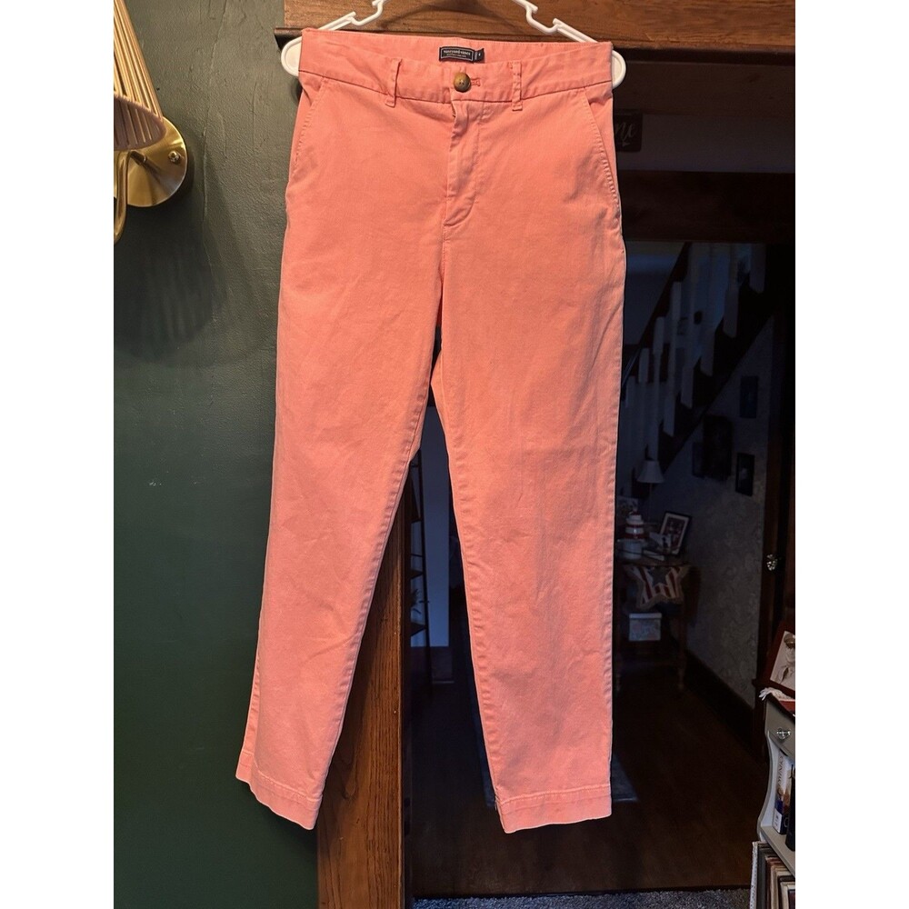Vineyard Vines Womens Coral Pink Straight Leg Stretch Chino Pants Size 6